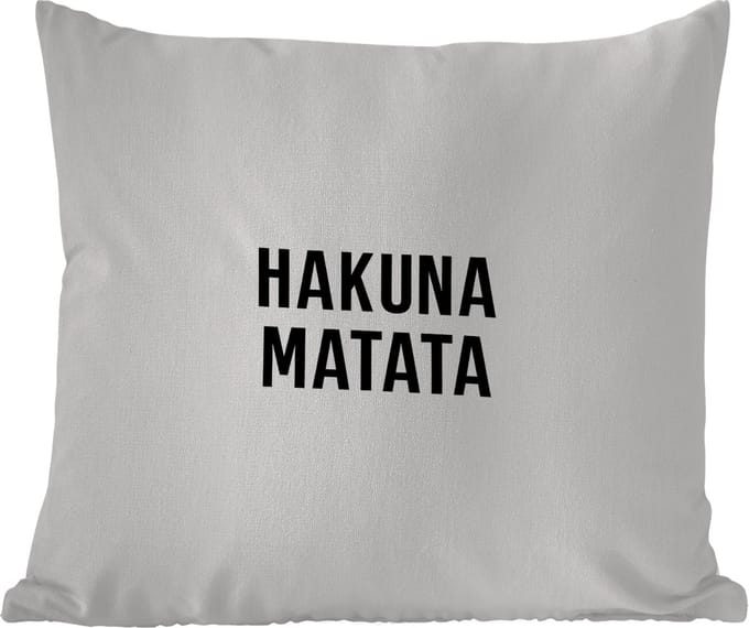 Tuinkussen - Quotes - Hakuna matata - Kinderen - Baby - Tekst - 40x40 cm - Weerbestendig