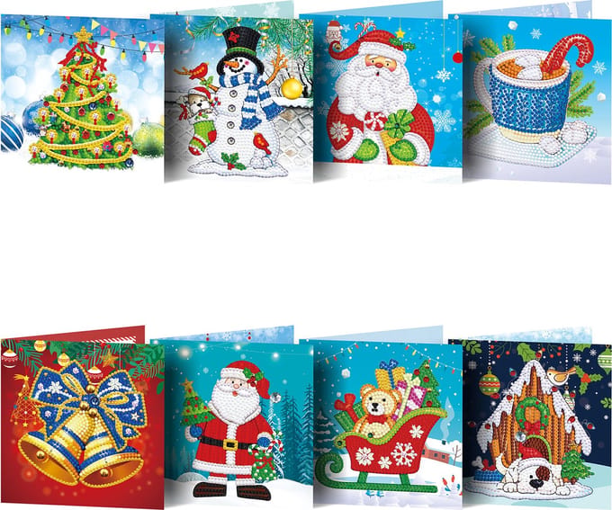 Kaarten - 209 - Kerstkaarten - Diamond painting - compleet pakket - Diamond painting by Wietske
