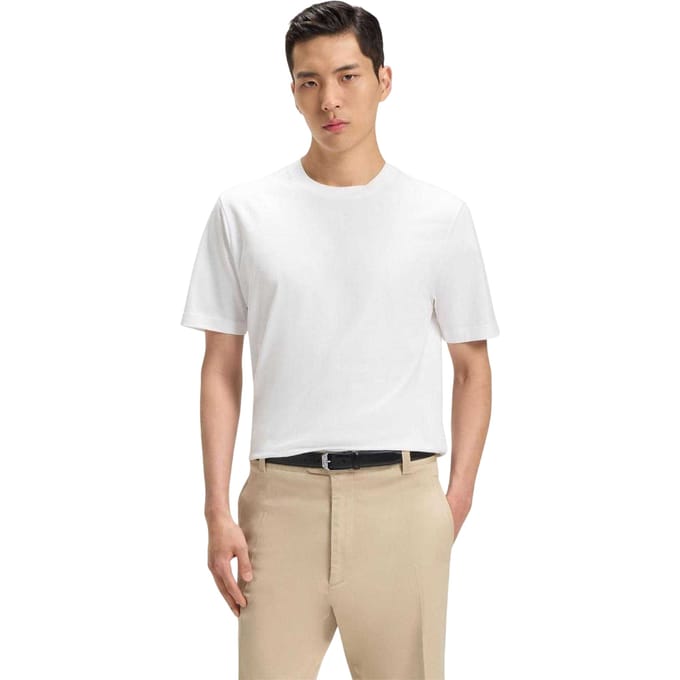 Boss Thompson 02 katoenen T-shirt voor heren, normale pasvorm (Wit)