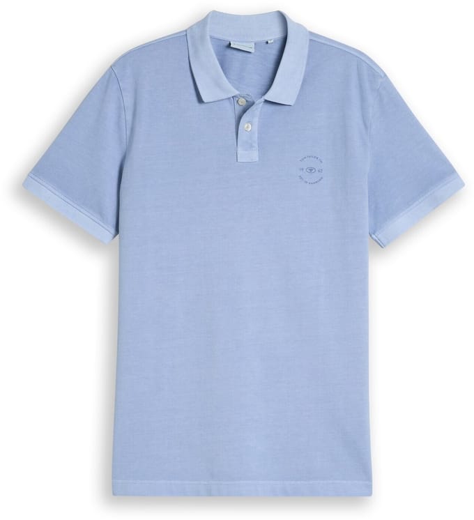 Tom Tailor - Piqué poloshirt met logoprint - Maat S - Pale Blue
