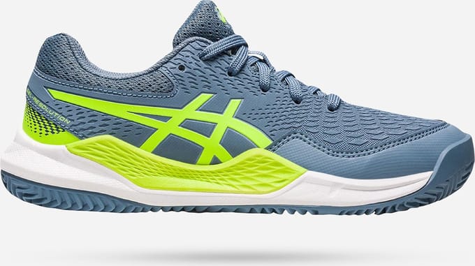 Asics Tennisschoen Gel Resolution 9 Clay Junior Grijs - Groen