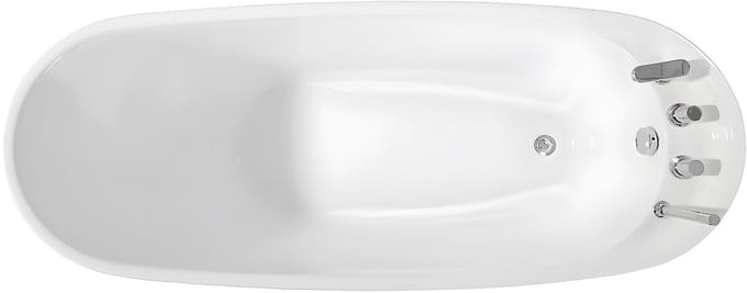 Vente-unique Vrijstaande badkuip NATALIA - eenpersoons - 220L- 150x75xH70cm - Wit