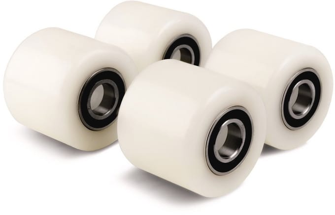 Set van 4 palletwielen met kogellagers - 70 mm diameter, 60 mm breedte, 450 kg laadvermogen