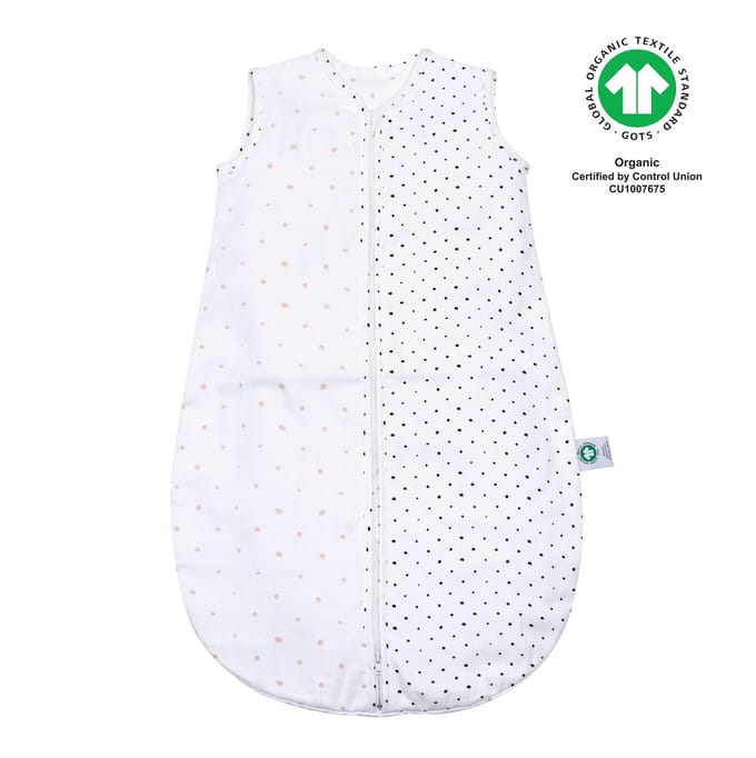 Moederschap Mousseline Slaapzak 0-6m, 0,5 TRAIN, Roze Stippen
