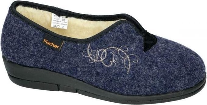 Fischer -Dames - blauw - pantoffels - maat 36