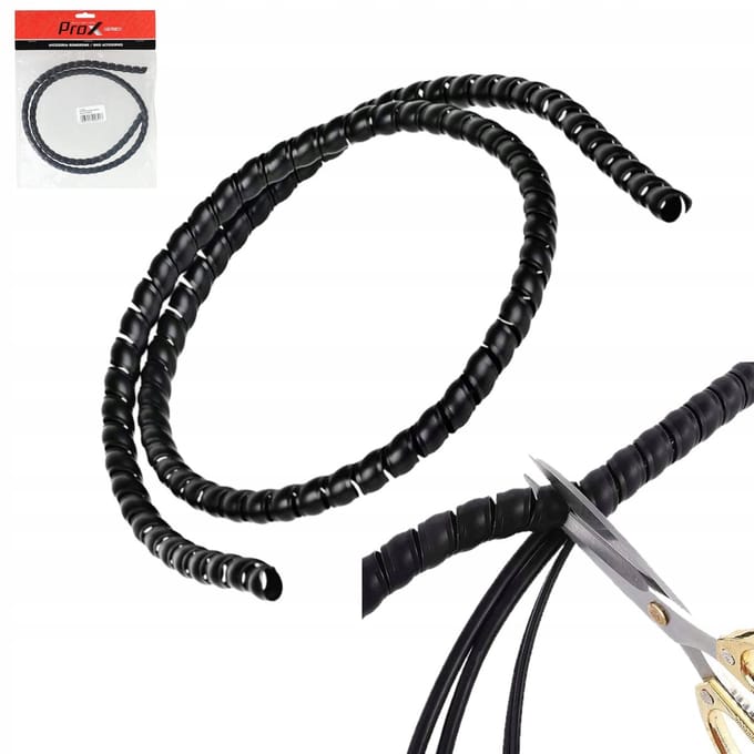 PROX - Spiraal Kabelbeschermer - 8mm - 1m - Zwart