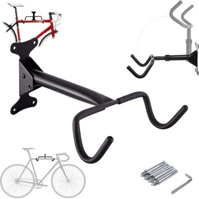 RAION - Fiets Wandhouder - Opvouwbaar - Max 30kg - Rubber Bescherming