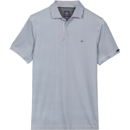 Baileys Polo Allover Seersucker Look Stripe Pattern Delft Blue / male