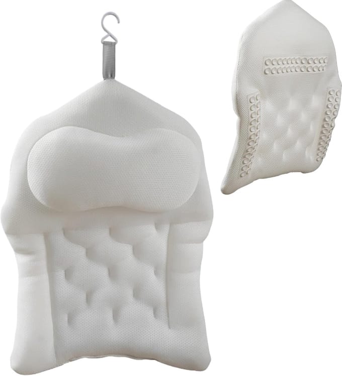 Douchekussen Badkussen - Ontspanningskussen - Bad en Douche - 4D Ondersteuning Zuignappen - 52 x 38 cm