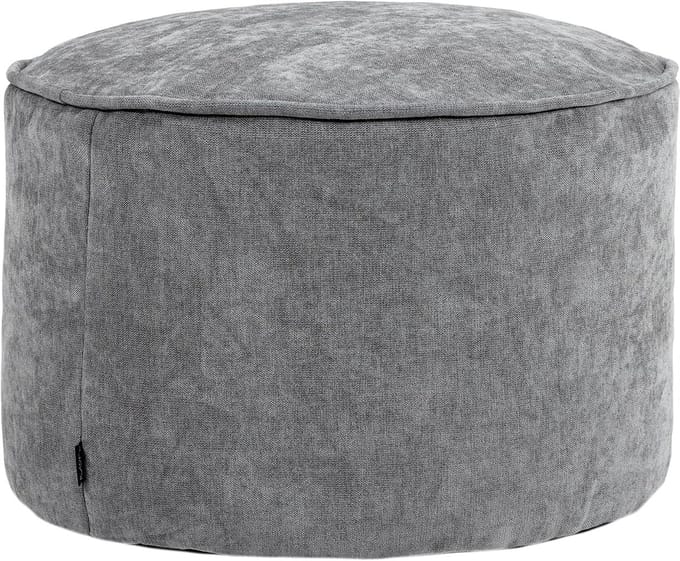 Beige Chenille Hocker - Comfortable Footstool voor Woonkamer en Slaapkamer
