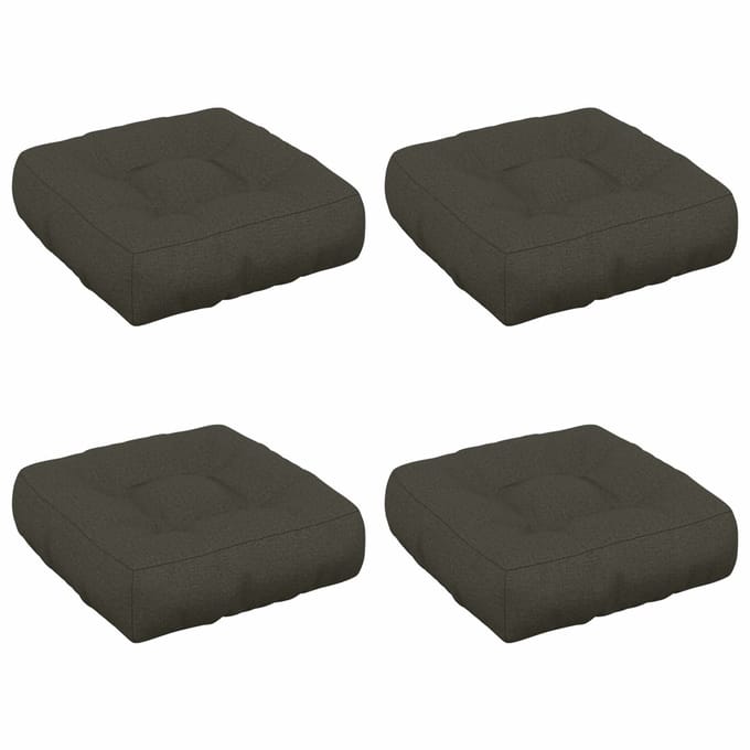 vidaXL - 4-Piece - Zitkussens - VIANEN - 4 - pcs - 100% - Polyester - Antraciet