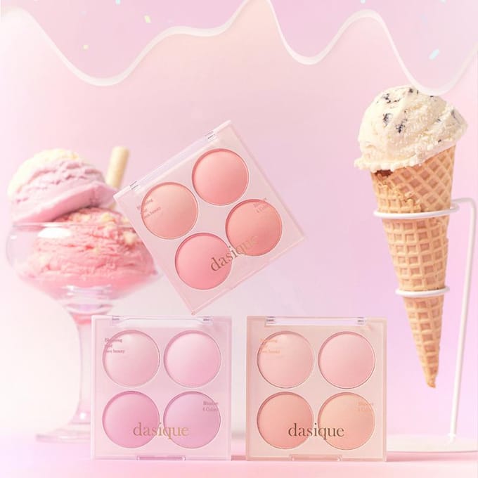 [dasique] Blending Mood Cheek #Collection Ice Cream 16.8g 09 Almond Vanilla white