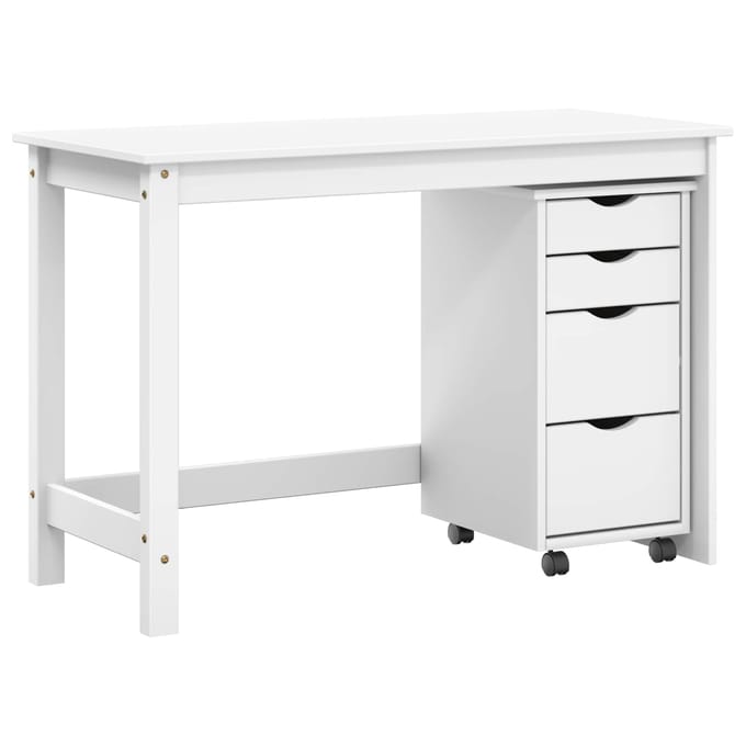 vidaXL - Bureau - en - rolkast - set - MOSS - 2 - st - Wit