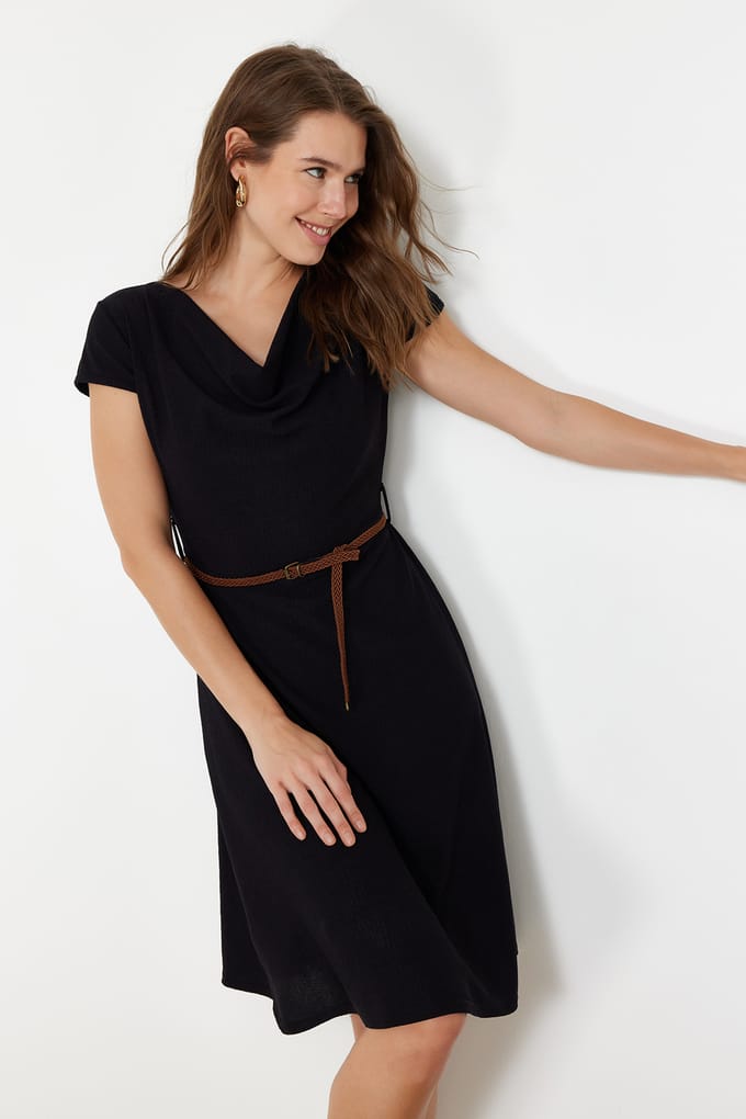 Damesjurk, recht model, midi, lang, casual/dagelijks, uitlopend