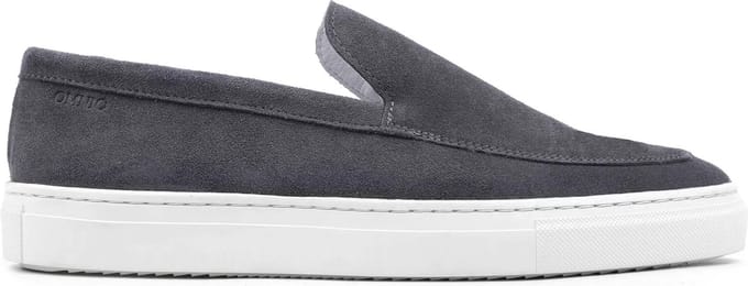 Omnio malton plain loafers heren grijs suède