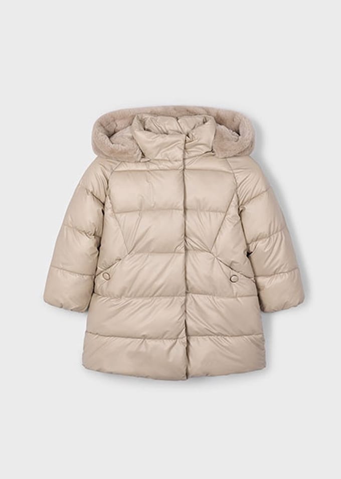 MAYORAL Long Coat Jassen Meisjes - Winterjas - Bruin - Maat 128