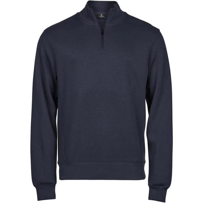 Tee Jays - Ribbed Interlock Half Zip - Navy - M