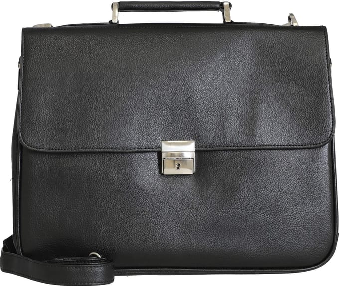 D&N Basic Line PU - Aktetas 40 cm (schwarz)