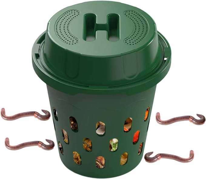 Ondergrondse Compostbak - Bodemverbeteraar Tuin - Afval Verwerken - Efficiënte Luchtcirculatie - 259 cm Hoog - Groen