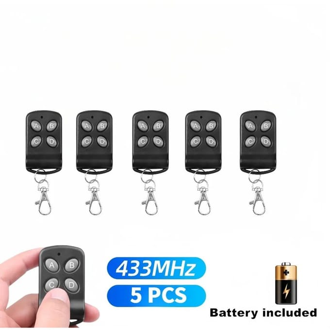 10/5 STUKS 433Mhz RF Garagedeur Afstandsbediening Duplicator 4 Sleutels Vaste Code Grabber Kloon Poort Sleutelhanger Commando Handzender perzik