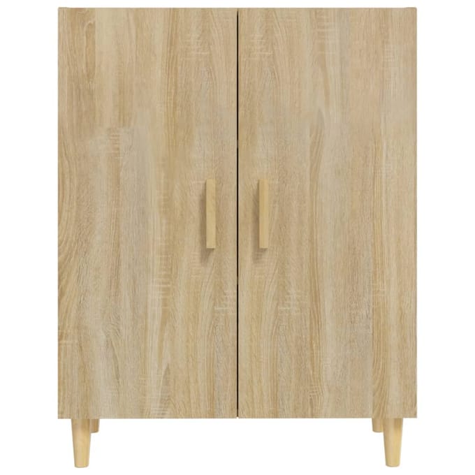 vidaXL - Dressoir - 70x34x90 - cm - bewerkt - hout - sonoma - eikenkleurig