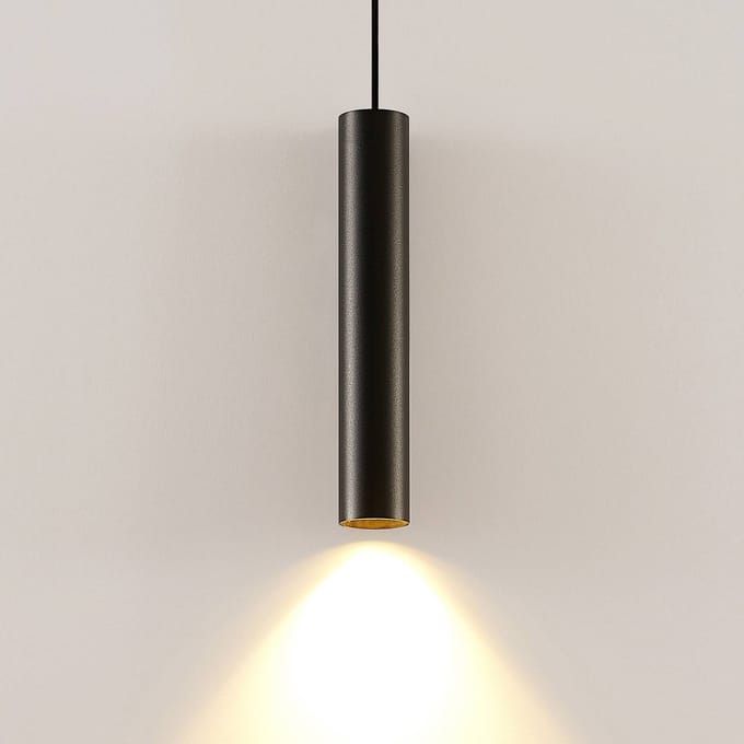 Arcchio - hanglamp - 1licht - Aluminium - H: 35 cm - GU10 - zwart