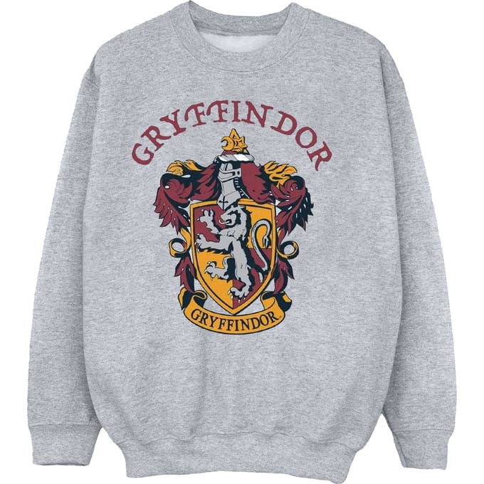 Harry Potter Jongens Gryffindor Katoenen Sweatshirt (Sportgrijs)