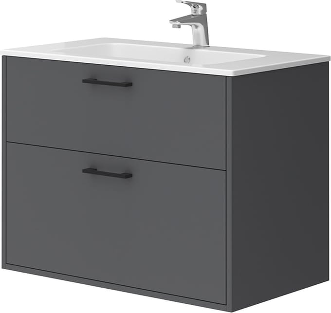 Vicco Badkamermeubelset Lanco, Antraciet, 80 x 60 cm 2-delig