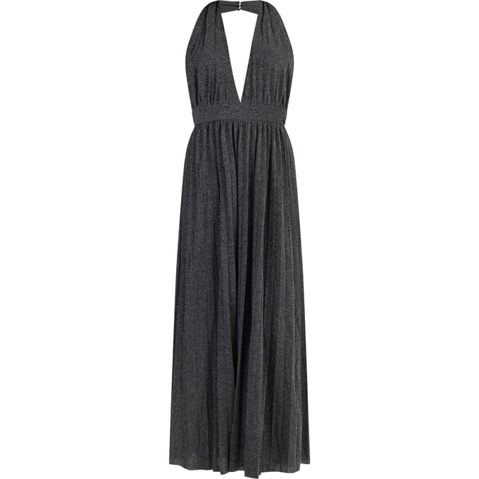 Faina Maxi jurk Dames zwart zilver
