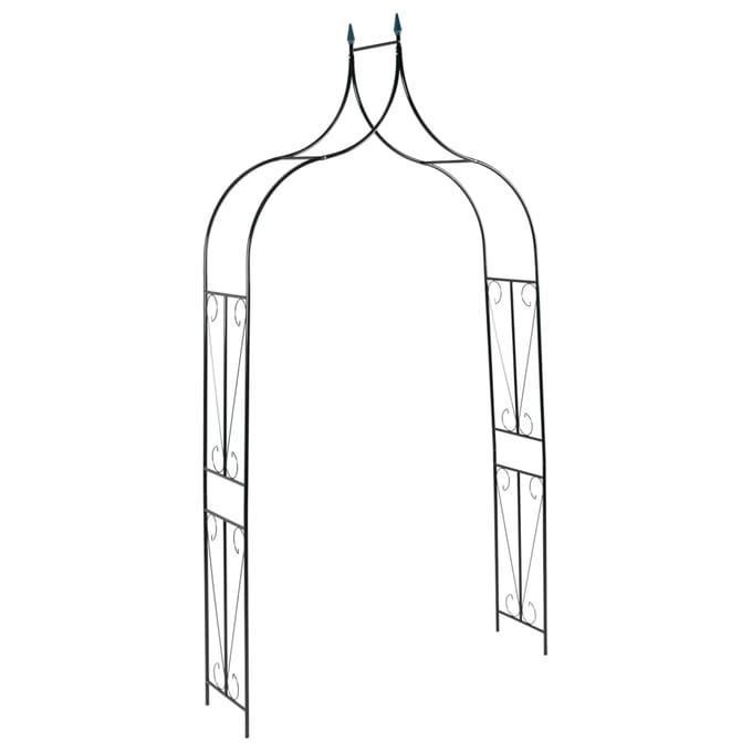 vidaXL - Tuinboog - 142x37x275 - cm - ijzer - donkergroen