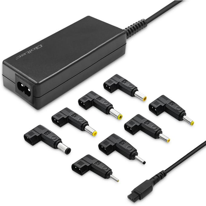 Qoltec Universele Laptop Voeding 45W |   Automatisch |   Multiplug |   8 Stekkers |   Stroomkabel