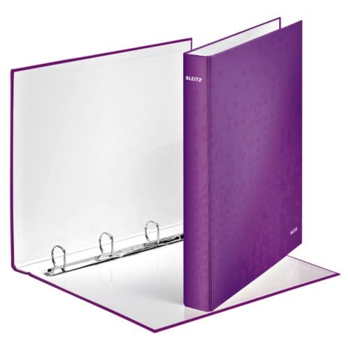Leitz Wow Gelamineerde Ringband - 4-rings - Rugbreedte van 40mm - Paars