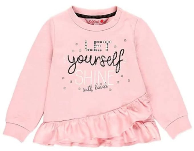 Boboli Fleece Sweatshirt Roze 6 Months Meisje