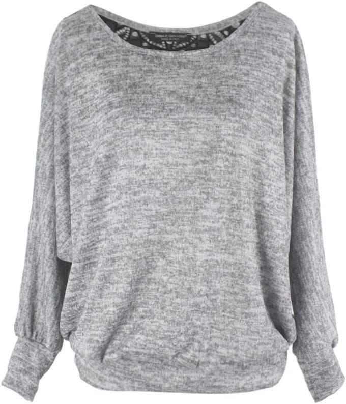 Sweatshirt met Kanten Rug - Dames Loose Fit Trui