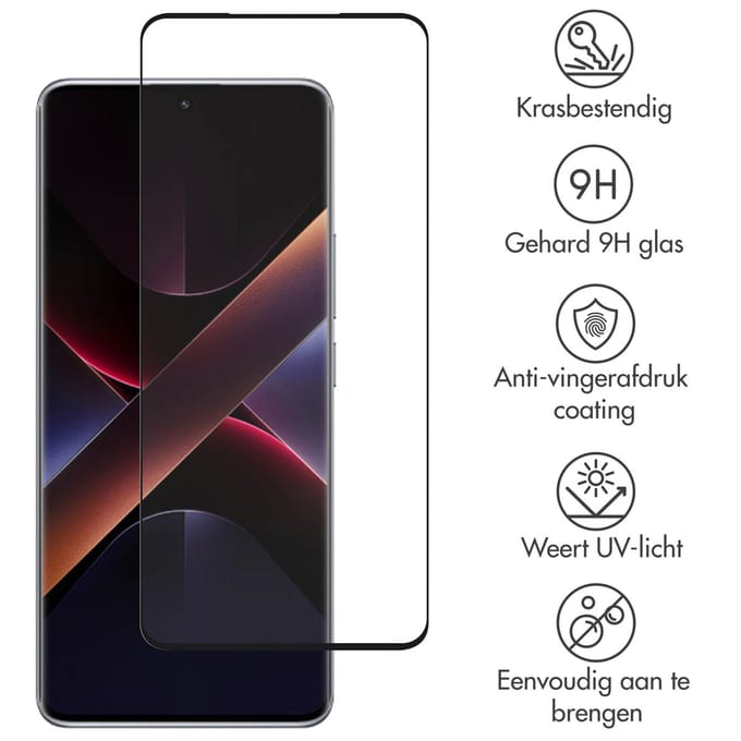 Accezz Screen Protector - Geschikt voor Xiaomi Poco X7 - Gehard Glass Full Cover