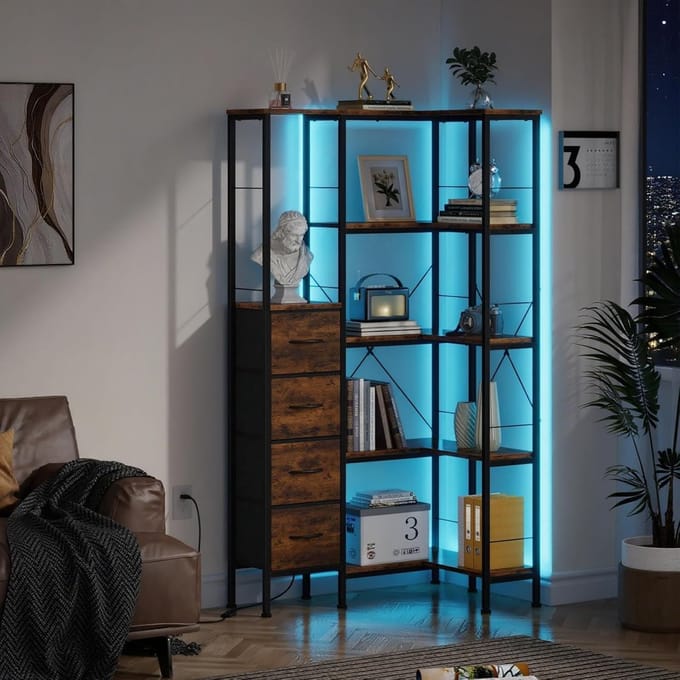Luxe Boekenkast – Bruin – 4 cm – Industrohome