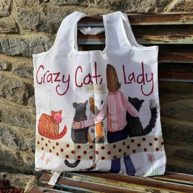 Alex Clark Herbruikbare Tas Katten ~ Crazy Cat Lady