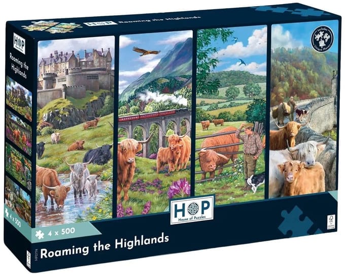 Roaming The Highlands Puzzel 4x 500 Stukjes