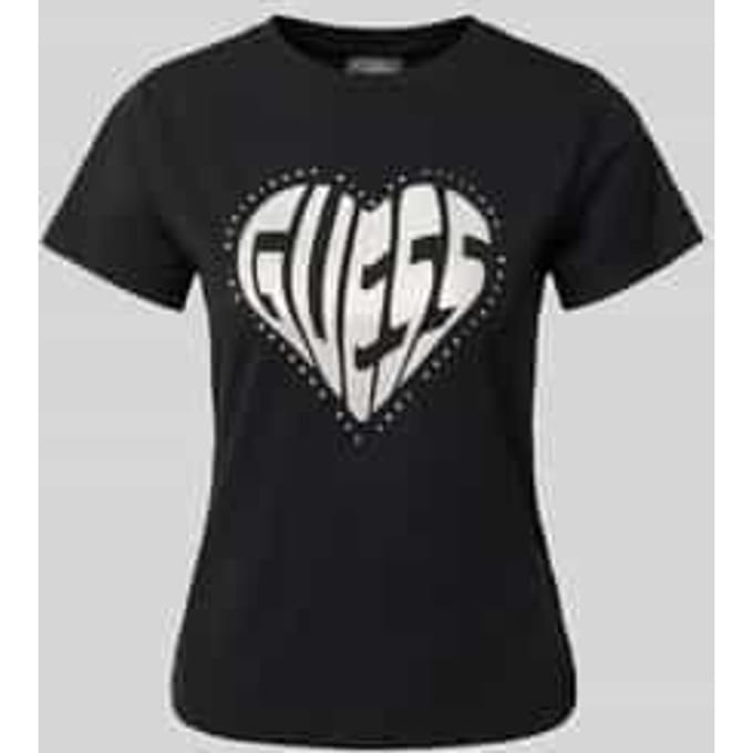 T-shirt met labeldetail, model 'JULIA'