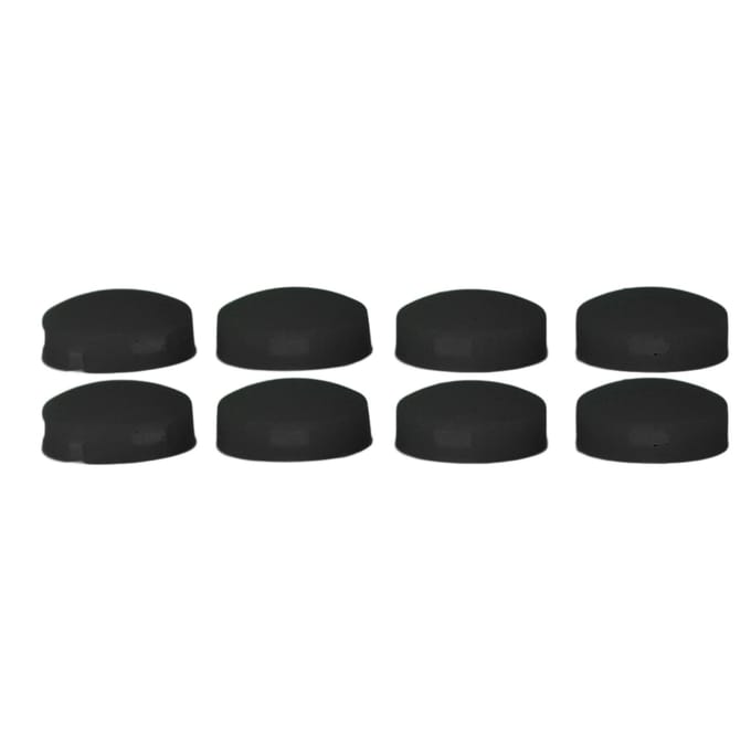 8pcs Bouton de Sonnette de Porte de Rechange en Silicone Réactif Boutons de Sonnette Vidéo avec 4 Vis pour Sonnette Pro Noir noir