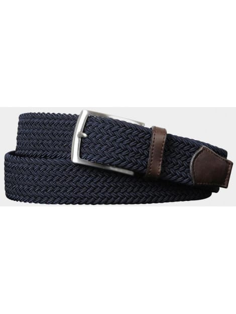 Profuomo Geweven Riem Donkerblauw - Maat 95 - Heren - Riem gevlochten