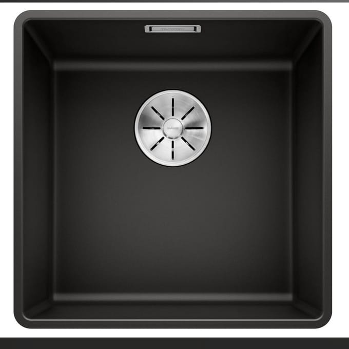 BLANCO Spoelbak Subline 400-F zwart 42,7x42,7 cm