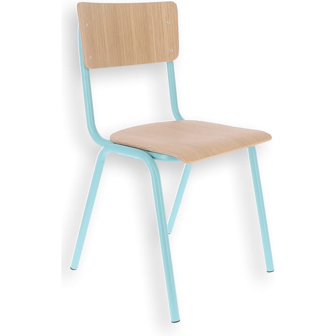 Jan Kurtz - Zero Stoel - turquoise - eiken - beige