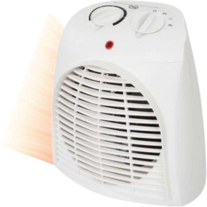 Perel Ventilatorkachel, voor binnen, 2 warmtestanden, 2000 W