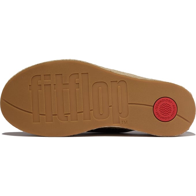 FitFlop Platfforms espadrille leather wedge cross slides