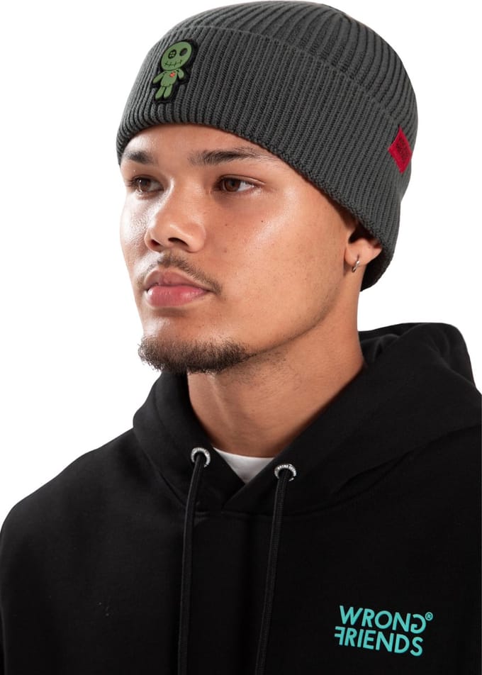 Wrong Friends Voodoo Beanie Muts Donkergroen