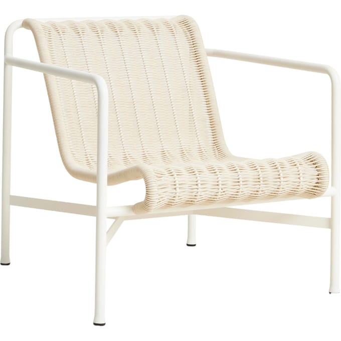 HAY Palissade Cord Loungechair Low - cream white