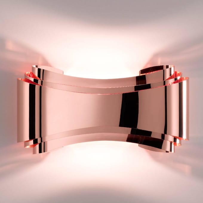Selène Ionica - koperkleurige LED wandlamp