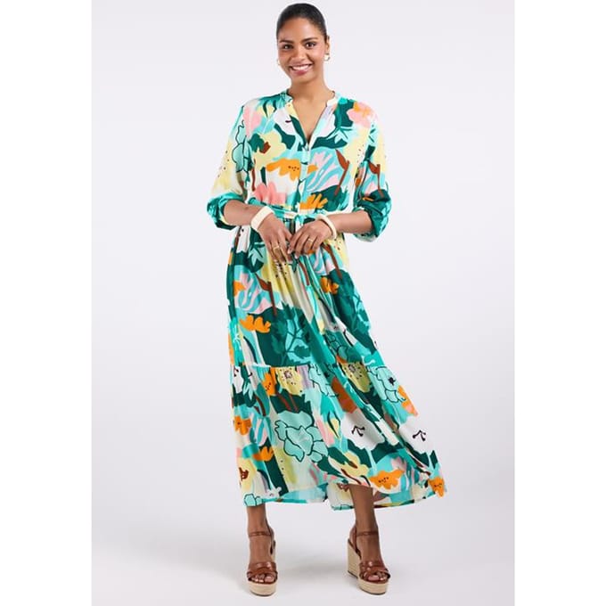 DIDI Dames Dress Melody Green Fleurie print maat 36
