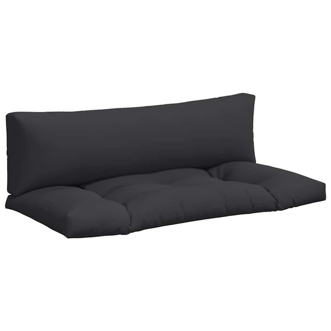 vidaXL - Palletkussens - 2 - st - stof - zwart